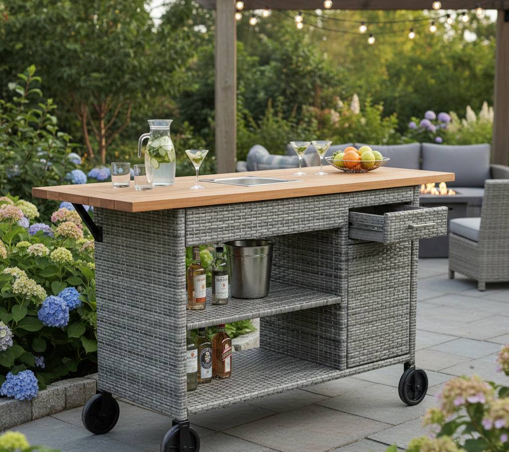 Barek ogrodowy na kółkach – idealny mebel do ogrodu